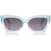 image:imageSOJOS Acetate Square Cat Eye LimitedEdition Sunglasses Women Polarized Sunglasses with Pearl Accents MELODYBluePurple