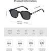 image:imageSOJOS Acetate Square Polarized Sunglasses Women Men Retro Handmade Rectangular Lightweight Sun glasses HarrisonBlackGrey