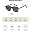 image:imageSOJOS Acetate Square Polarized Sunglasses Women Men Retro Handmade Rectangular Lightweight Sun glasses HarrisonTurquoiseGreen