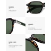 image:imageSOJOS Acetate Square Polarized Sunglasses Women Men Retro Handmade Rectangular Lightweight Sun glasses HarrisonTurquoiseGreen