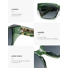 image:imageSOJOS Acetate Square Polarized Sunglasses for Women Men Handmade Trendy Lightweight Sunnies Rectangular Shades UV400 RowanGreenGarding Grey
