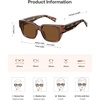 image:imageSOJOS Acetate Square Polarized Sunglasses for Women Men Handmade Trendy Lightweight Sunnies Rectangular Shades UV400 RowanLight BrownBrown