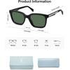 image:imageSOJOS Acetate Squared Polarized Sunglasses for Women Men with Rounded Edges Retro Unisex Classic Sun Glasses UV400 ProtectionBlackGrey