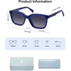 image:imageSOJOS Acetate Squared Polarized Sunglasses for Women Men with Rounded Edges Retro Unisex Classic Sun Glasses UV400 ProtectionBlueGarding Grey