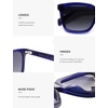 image:imageSOJOS Acetate Squared Polarized Sunglasses for Women Men with Rounded Edges Retro Unisex Classic Sun Glasses UV400 ProtectionBlueGarding Grey