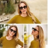 image:imageSOJOS Acetate Squared Polarized Sunglasses for Women Men with Rounded Edges Retro Unisex Classic Sun Glasses UV400 ProtectionBrownGarding Grey
