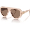 image:imageSOJOS Aviator Oversized Acetate Polarized Sunglasses Womens Men Retro Vintage 70s Style UV Protection Star ShadesDAYBREAKPinkBrown