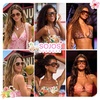 image:imageSOJOS Aviator Oversized Acetate Polarized Sunglasses Womens Men Retro Vintage 70s Style UV Protection Star ShadesDAYBREAKPinkBrown