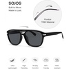 image:imageSOJOS Aviator Sunglasses Womens amp Men Square Polarized Lens UV400 Designer 90s Shades SJ2650BlackGrey