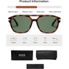 image:imageSOJOS Aviator Sunglasses Womens amp Men Square Polarized Lens UV400 Designer 90s Shades SJ2650TortoiseGreen Lens