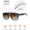 image:imageSOJOS Aviator Sunglasses Womens amp Men Square Polarized Lens UV400 Designer 90s Shades SJ2650TortoiseGreen Lens