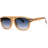 image:imageSOJOS Aviator Sunglasses Womens amp Men Square Polarized Lens UV400 Designer 90s Shades SJ2650Transparent YellowBlue Grading Lens
