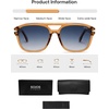 image:imageSOJOS Aviator Sunglasses Womens amp Men Square Polarized Lens UV400 Designer 90s Shades SJ2650Transparent YellowBlue Grading Lens