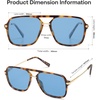 image:imageSOJOS Aviator Sunglasses for Women amp Men Square Designer Polarized Double Bridge Pilot90s Retro Shades SJ2229Brown TortoiseBlue