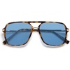 image:imageSOJOS Aviator Sunglasses for Women amp Men Square Designer Polarized Double Bridge Pilot90s Retro Shades SJ2229Brown TortoiseBlue
