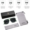 image:imageSOJOS Aviator Sunglasses for Women amp Men Square Designer Polarized Double Bridge Pilot90s Retro Shades SJ2229GreenGrey