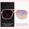 image:imageSOJOS Aviator Sunglasses for Women amp Men Square Designer Polarized Double Bridge Pilot90s Retro Shades SJ2229Pink FrameBlue Grey Grading Lens