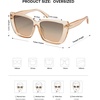 image:imageSOJOS Big Large Oversized Cat Eye Sunglasses for Women 70s Trendy Plus Size Designer Shades SJ2231Clear BrownBrown
