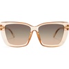 image:imageSOJOS Big Large Oversized Cat Eye Sunglasses for Women 70s Trendy Plus Size Designer Shades SJ2231Clear BrownBrown