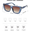 image:imageSOJOS Big Large Oversized Cat Eye Sunglasses for Women 70s Trendy Plus Size Designer Shades SJ2231Dark BlueBrown