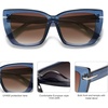 image:imageSOJOS Big Large Oversized Cat Eye Sunglasses for Women 70s Trendy Plus Size Designer Shades SJ2231Dark BlueBrown