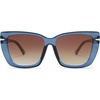 image:imageSOJOS Big Large Oversized Cat Eye Sunglasses for Women 70s Trendy Plus Size Designer Shades SJ2231Dark BlueBrown