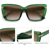 image:imageSOJOS Big Large Oversized Cat Eye Sunglasses for Women 70s Trendy Plus Size Designer Shades SJ2231GreenBrown