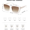 image:imageSOJOS Big Large Oversized Cat Eye Sunglasses for Women 70s Trendy Plus Size Designer Shades SJ2231WhiteBrown