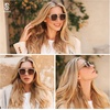 image:imageSOJOS Big Retro Square Polarized Sunglasses Womens Mens 70s 80s Vintage Oversized Sunnies SJ2359Brown TortoiseBrown