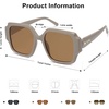 image:imageSOJOS Big Retro Square Polarized Sunglasses Womens Mens 70s 80s Vintage Oversized Sunnies SJ2359BrownLight Brown