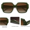image:imageSOJOS Big Retro Square Polarized Sunglasses Womens Mens 70s 80s Vintage Oversized Sunnies SJ2359GreenGradient Brown