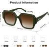 image:imageSOJOS Big Retro Square Polarized Sunglasses Womens Mens 70s 80s Vintage Oversized Sunnies SJ2359GreenGradient Brown