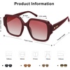 image:imageSOJOS Big Retro Square Polarized Sunglasses Womens Mens 70s 80s Vintage Oversized Sunnies SJ2359RedGradient Red
