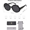image:imageSOJOS Big Round Polarized Sunglasses Womens Mens Large Retro Vintage Trendy Shades SJ2362BlackGrey