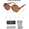 image:imageSOJOS Big Round Polarized Sunglasses Womens Mens Large Retro Vintage Trendy Shades SJ2362Brown TortoiseBrown