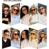 image:imageSOJOS Big Trendy Polarized Aviator Sunglasses for Women Men 80s 90s Retro Square Aviators Sun Glasses SJ2672BlackLight Yellow Light Tint Lowpolarization