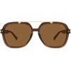 image:imageSOJOS Big Trendy Polarized Aviator Sunglasses for Women Men 80s 90s Retro Square Aviators Sun Glasses SJ2672Dark BrownBrown
