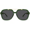image:imageSOJOS Big Trendy Polarized Aviator Sunglasses for Women Men 80s 90s Retro Square Aviators Sun Glasses SJ2672Dark GreenGrey