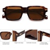 image:imageSOJOS Big Trendy Square Polarized Sunglasses Womens Mens Retro Large Chunky Oversized Rectangle Shades SJ2345Brown TortoiseBrown