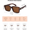 image:imageSOJOS Big Trendy Square Polarized Sunglasses Womens Mens Retro Large Chunky Oversized Rectangle Shades SJ2345Brown TortoiseBrown