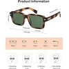 image:imageSOJOS Big Trendy Square Polarized Sunglasses Womens Mens Retro Large Chunky Oversized Rectangle Shades SJ2345Dark Brown PatternGreen
