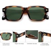 image:imageSOJOS Big Trendy Square Polarized Sunglasses Womens Mens Retro Large Chunky Oversized Rectangle Shades SJ2345Dark Brown PatternGreen