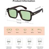 image:imageSOJOS Big Trendy Square Polarized Sunglasses Womens Mens Retro Large Chunky Oversized Rectangle Shades SJ2345Dark TortoiseLight Green Tint