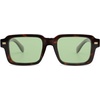 image:imageSOJOS Big Trendy Square Polarized Sunglasses Womens Mens Retro Large Chunky Oversized Rectangle Shades SJ2345Dark TortoiseLight Green Tint