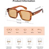 image:imageSOJOS Big Trendy Square Polarized Sunglasses Womens Mens Retro Large Chunky Oversized Rectangle Shades SJ2345Deep CaramelLight Brown Tint
