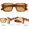 image:imageSOJOS Big Trendy Square Polarized Sunglasses Womens Mens Retro Large Chunky Oversized Rectangle Shades SJ2345Deep CaramelLight Brown Tint