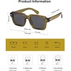 image:imageSOJOS Big Trendy Square Polarized Sunglasses Womens Mens Retro Large Chunky Oversized Rectangle Shades SJ2345Olive GreenGrey