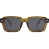 image:imageSOJOS Big Trendy Square Polarized Sunglasses Womens Mens Retro Large Chunky Oversized Rectangle Shades SJ2345Olive GreenGrey