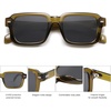 image:imageSOJOS Big Trendy Square Polarized Sunglasses Womens Mens Retro Large Chunky Oversized Rectangle Shades SJ2345Olive GreenGrey