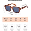 image:imageSOJOS Big Trendy Square Polarized Sunglasses Womens Mens Retro Large Chunky Oversized Rectangle Shades SJ2345Orange TortoiseDark Blue